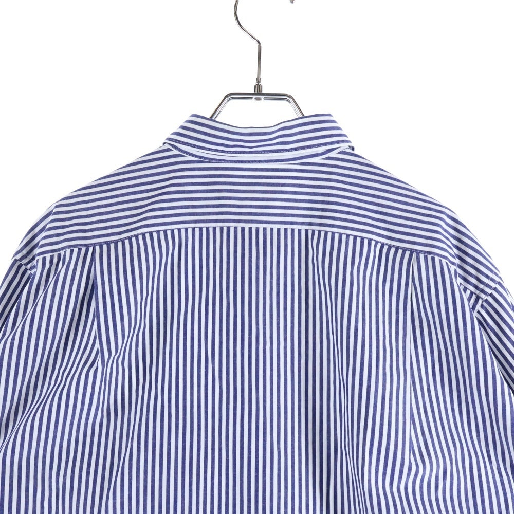 nanamica(ナナミカ) Regular Collar Stripe Wind Shirt SUGF156 ストライプ長袖シャツ ネイビー/ホワイト