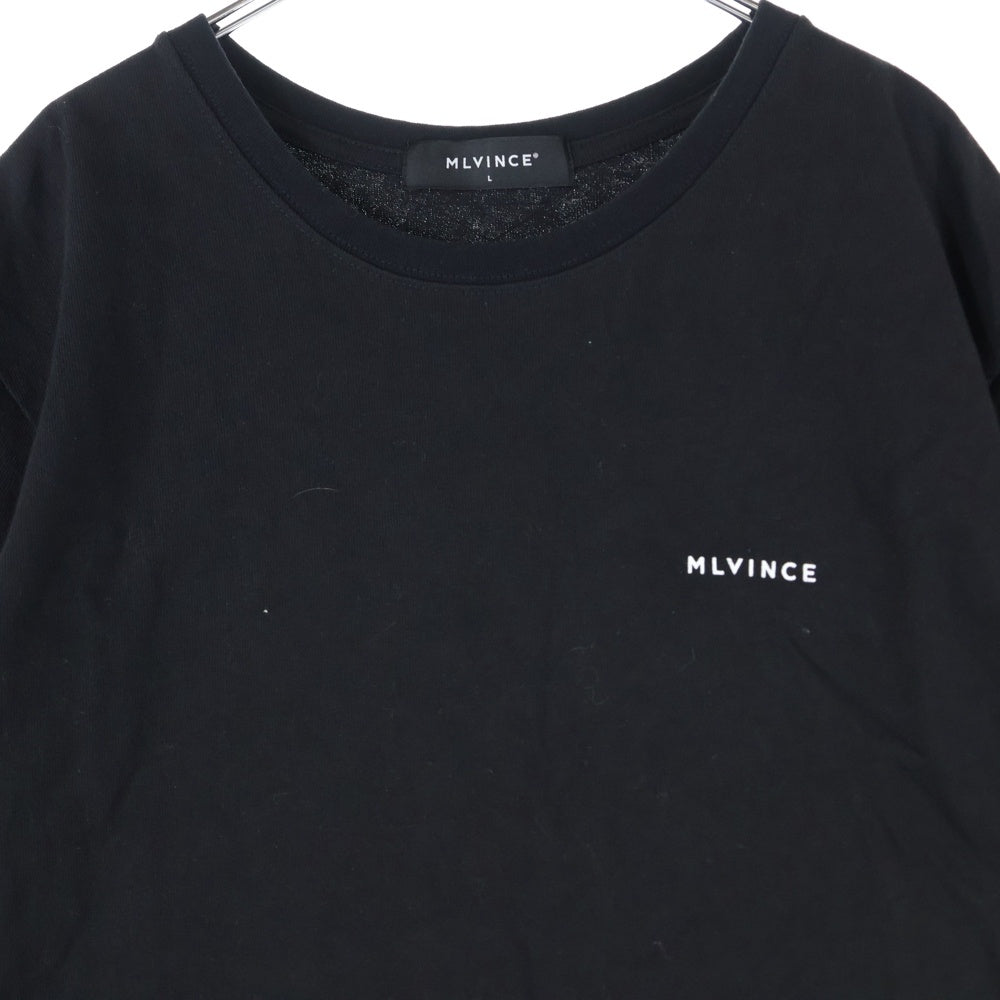 MLVINCE(メルヴィンス) Classic Logo Tee フロントワンポイントロゴクルーネック半袖Tシャツカットソー ブラック