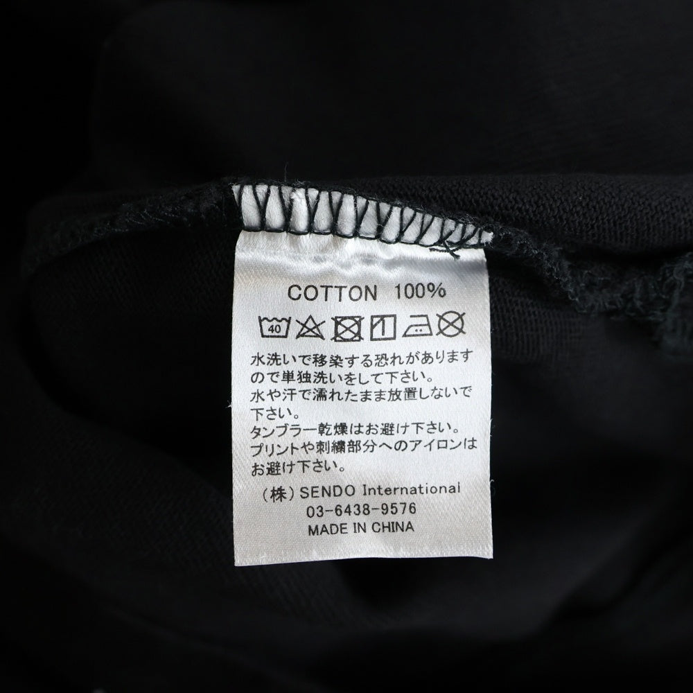 MLVINCE(メルヴィンス) Classic Logo Tee フロントワンポイントロゴクルーネック半袖Tシャツカットソー ブラック