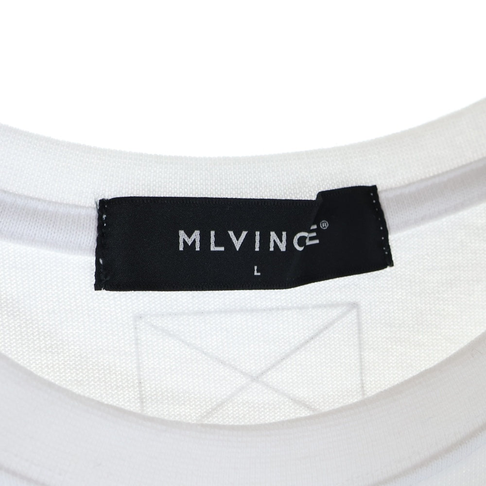 MLVINCE(メルヴィンス) Classic Logo Tee フロントワンポイントロゴクルーネック半袖Tシャツカットソー ホワイト