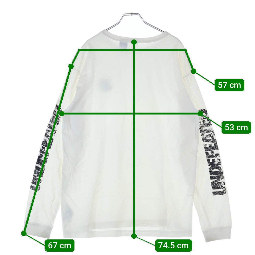 CHAMPION(チャンピオン) ×UNDEFEATED アームロゴ クルーネック長袖Tシャツカットソー ホワイト C8-V405