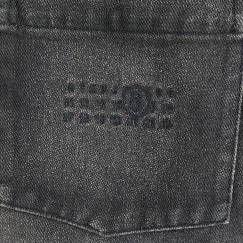 MM6 Maison Margiela(エムエムシックスメゾンマルジェラ) 24AW Faded Denim Logo Shirt SH2DT0009 S30848 オーバーサイズ 長袖デニムシャツ グレー