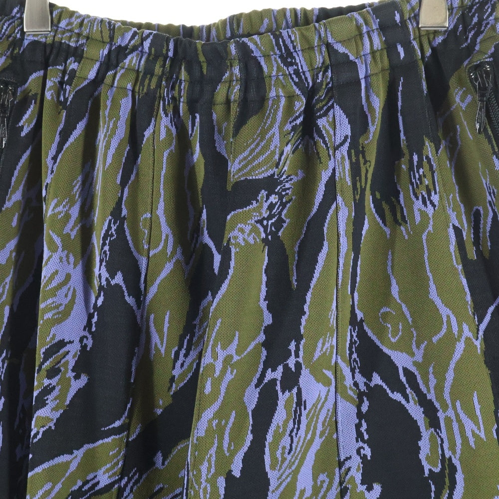 Needles(ニードルス) ×PURPLE THINGS Cargo Track Pants MR396 ×パープルシングス 総柄 カーゴトラックパンツ パープル/グリーン