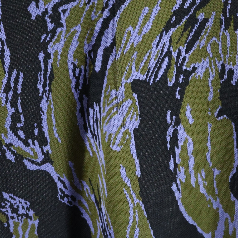 Needles(ニードルス) ×PURPLE THINGS Cargo Track Pants MR396 ×パープルシングス 総柄 カーゴトラックパンツ パープル/グリーン