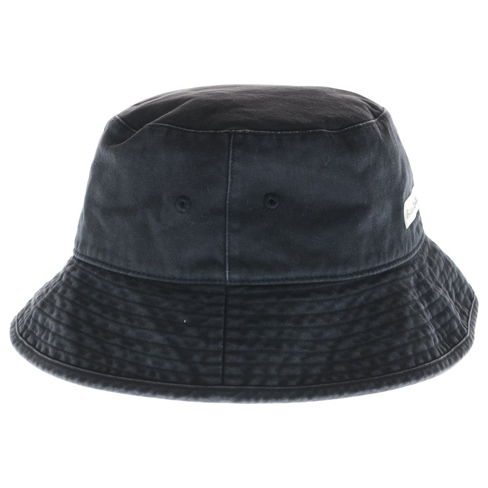 Acne Studios(アクネ ストゥディオズ) プレートロゴ ウォッシュ加工 バケットハット ブラック FN-UX-HATS000245