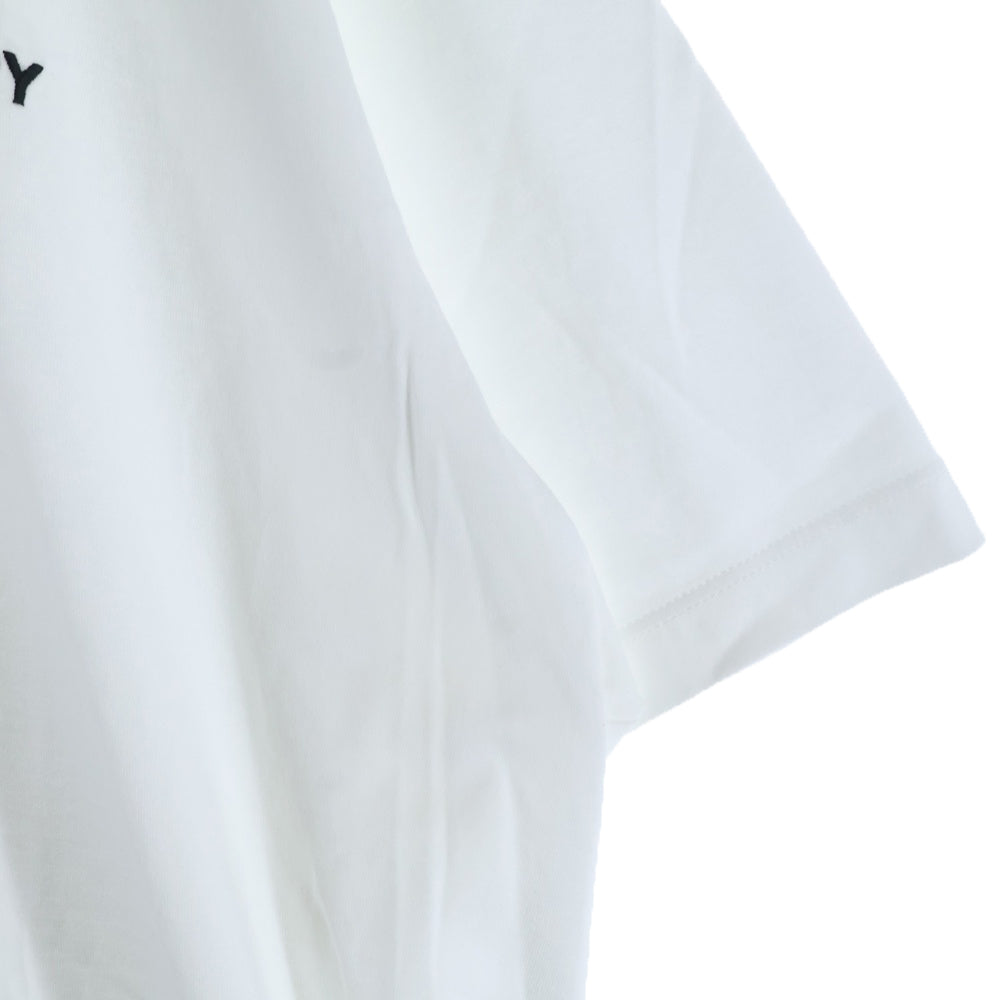 BURBERRY(バーバリー) 22SS ネックチェックロゴクルーネック半袖Tシャツカットソー ホワイト 8069539