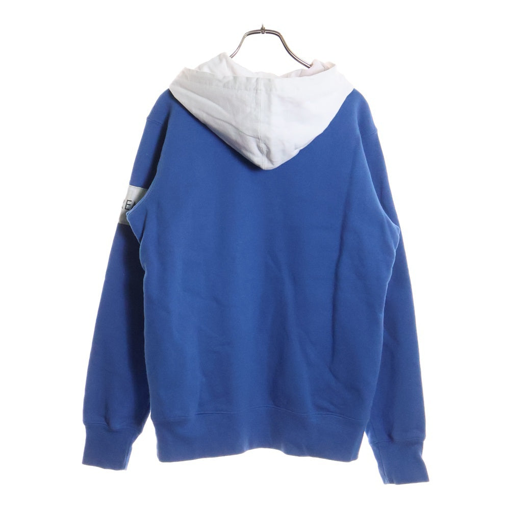SUPREME(シュプリーム) 16SS 2TONE HOODED CREWNECK 2トーンフーデッドクルーネックスウェットトレーナー ブルー