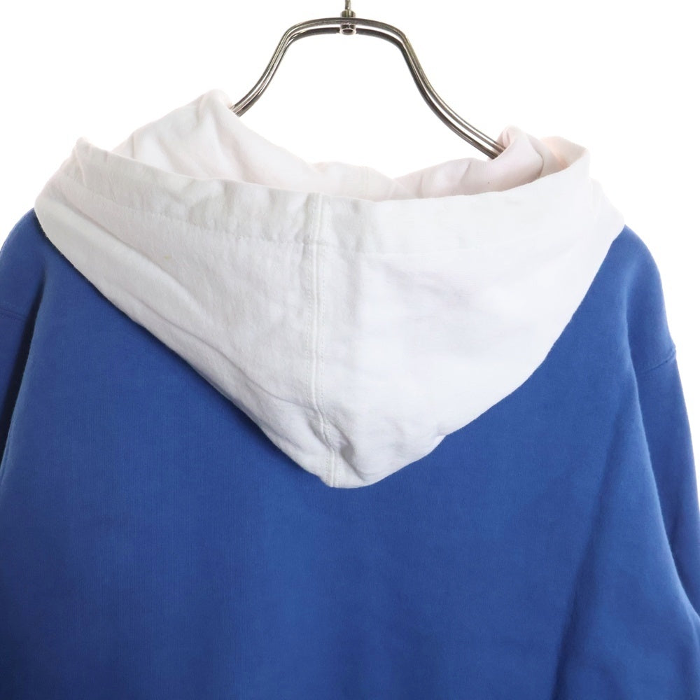 SUPREME(シュプリーム) 16SS 2TONE HOODED CREWNECK 2トーンフーデッドクルーネックスウェットトレーナー ブルー
