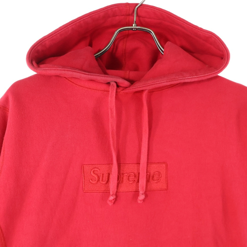 SUPREME(シュプリーム) 14AW Tonal Box Logo Pullover ボックスロゴプルオーバーパーカー フーディー レッド