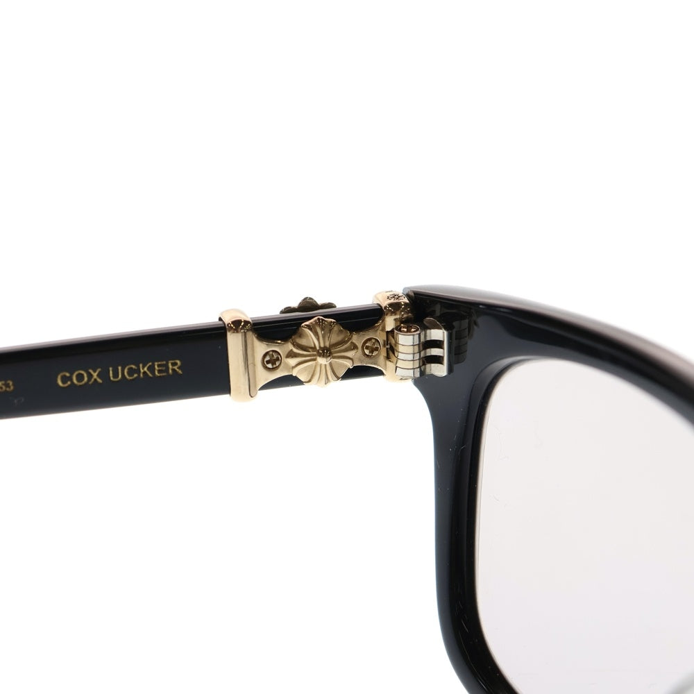 CHROME HEARTS(クロムハーツ) COX UCKER CHクロステンプル ウェリントン サングラス アイウェア 眼鏡 ブラック/ゴールド 52□19‐153