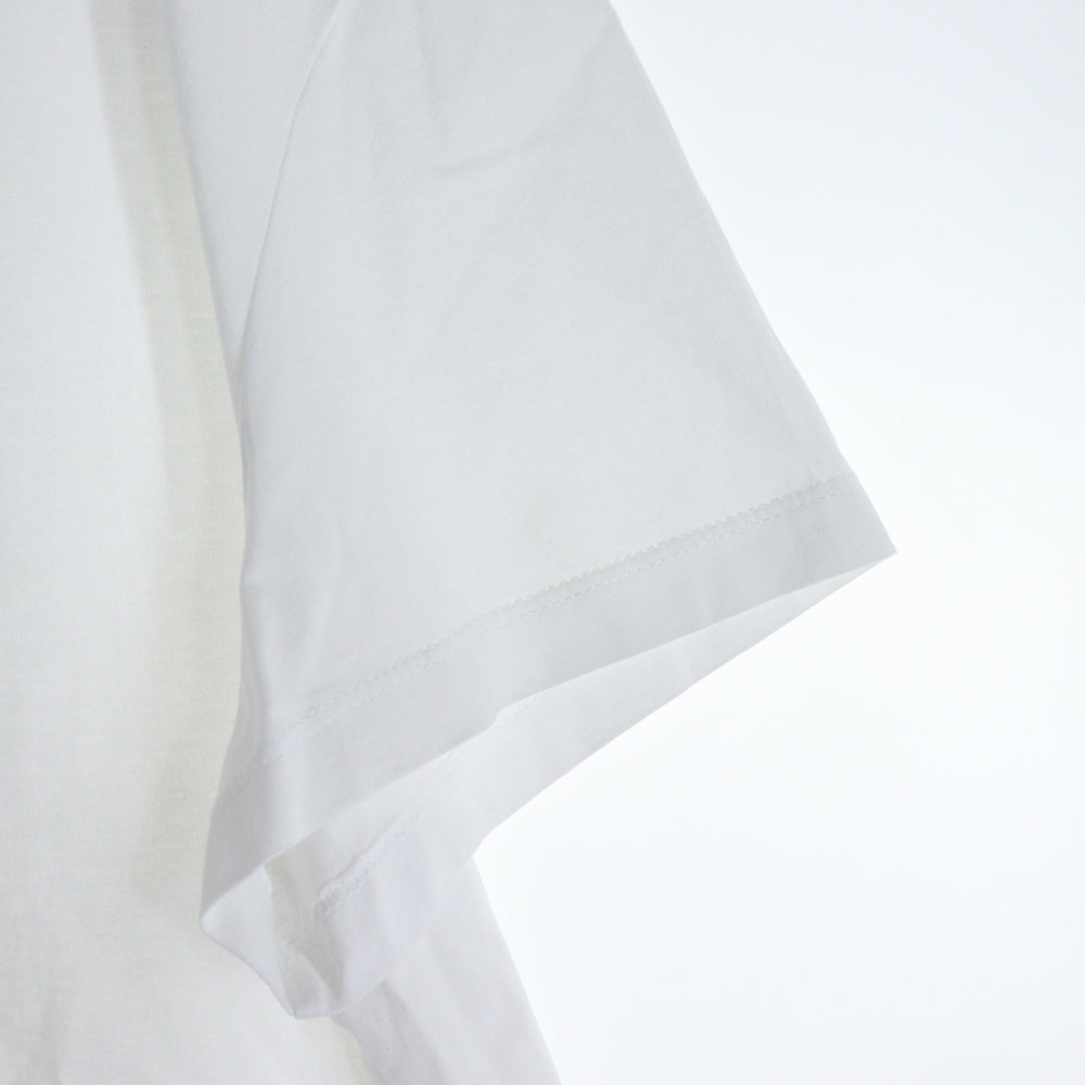 Maison Margiela 10(メゾン マルジェラ) 23SS 反転 ロゴ刺繍 クルーネック半袖Tシャツカットソー ホワイト S30GC0701 S22816