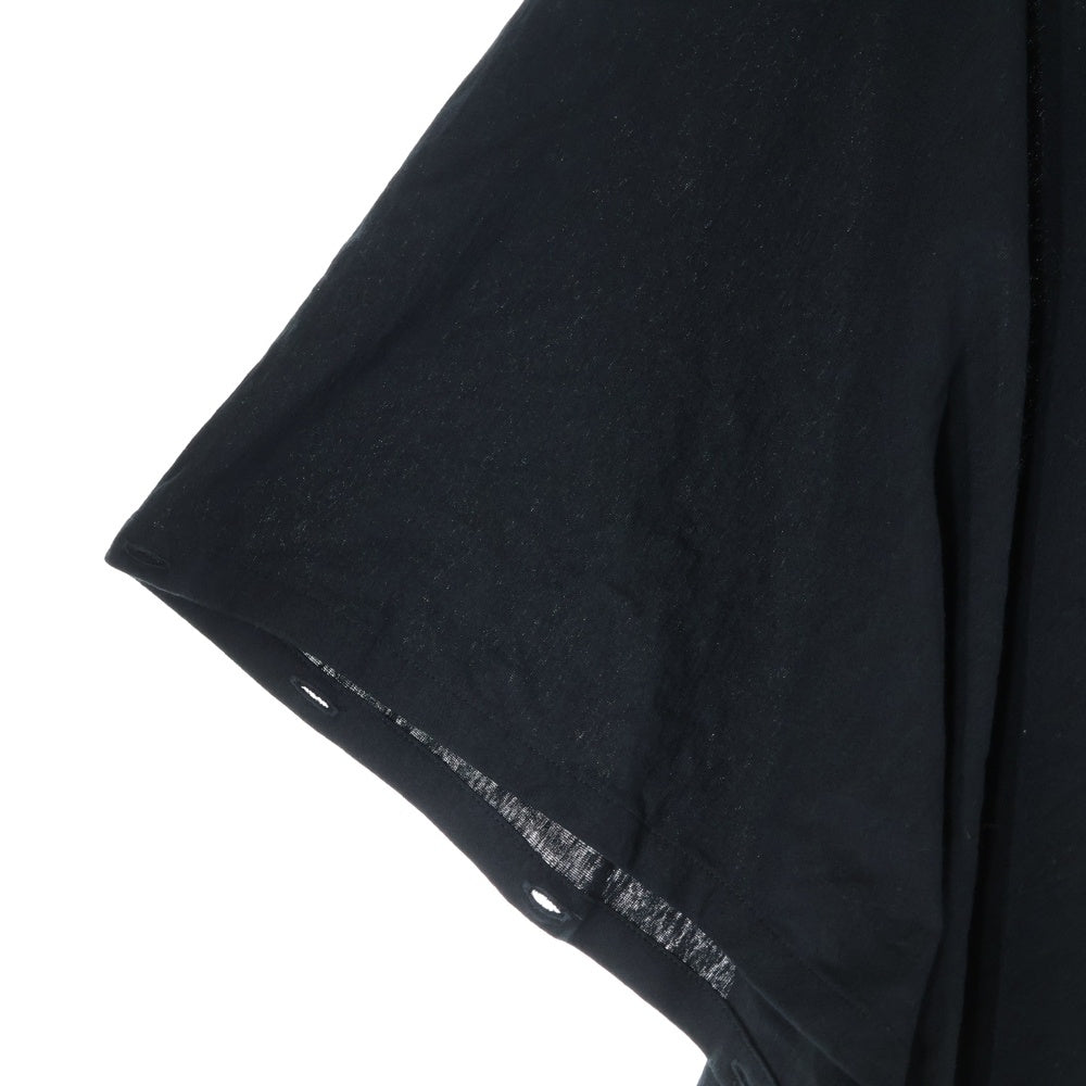 Yohji Yamamoto POUR HOMME(ヨウジヤマモト プールオム) 19SS リネン混 マントデザイン 変形ロングカーディガン ブラック HH-T69-986