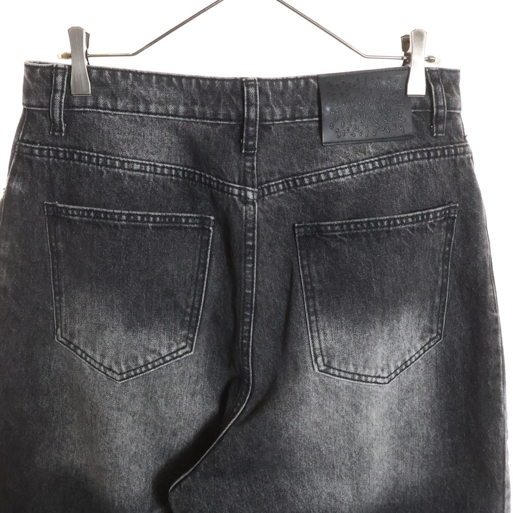 BASKETCASE GALLERY(バスケットケース ギャラリー) LAX BAGGY WHISKER WASH PANTS フェード加工 バギーデニムパンツ ジーンズ ブラック