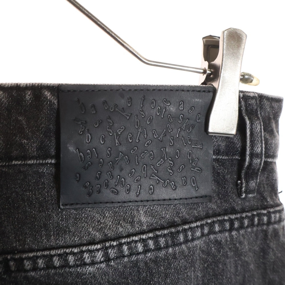 BASKETCASE GALLERY(バスケットケース ギャラリー) LAX BAGGY WHISKER WASH PANTS フェード加工 バギーデニムパンツ ジーンズ ブラック
