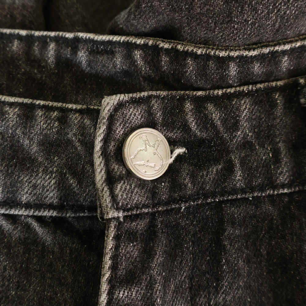 BASKETCASE GALLERY(バスケットケース ギャラリー) LAX BAGGY WHISKER WASH PANTS フェード加工 バギーデニムパンツ ジーンズ ブラック