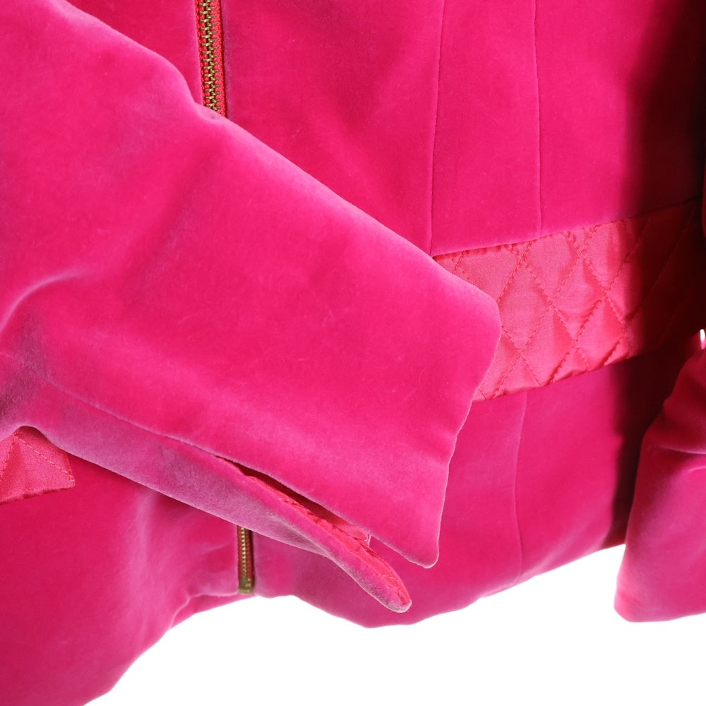 NO BRAND(ノーブランド) 【CHRISTIAN DIOR SPORT】クリスチャンディオール スポーツ Velor Jacket 06A6904 ベロア ジップジャケット ピンク レディース
