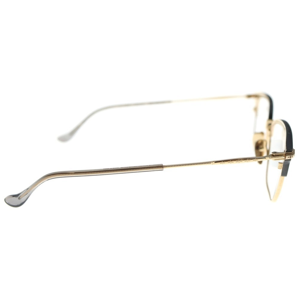 CHROME HEARTS(クロムハーツ) MUFFBUFFIN' ORB/GP スクエア アイウェア 眼鏡 ゴールド/ブラック 53□18‐155