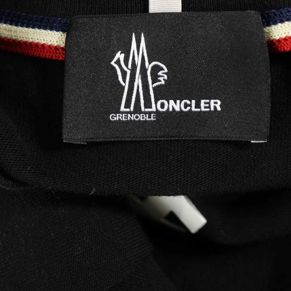 MONCLER(モンクレール) T-SHIRT MANICA CORTA H20978C00005 フロントロゴクルーネック半袖Tシャツカットソー ブラック