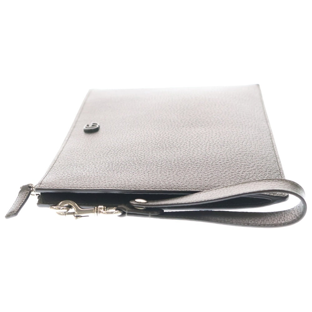 GUCCI(グッチ) GGマーモント レザー クラッチバッグ レザーポーチ グレー 475317 レディース