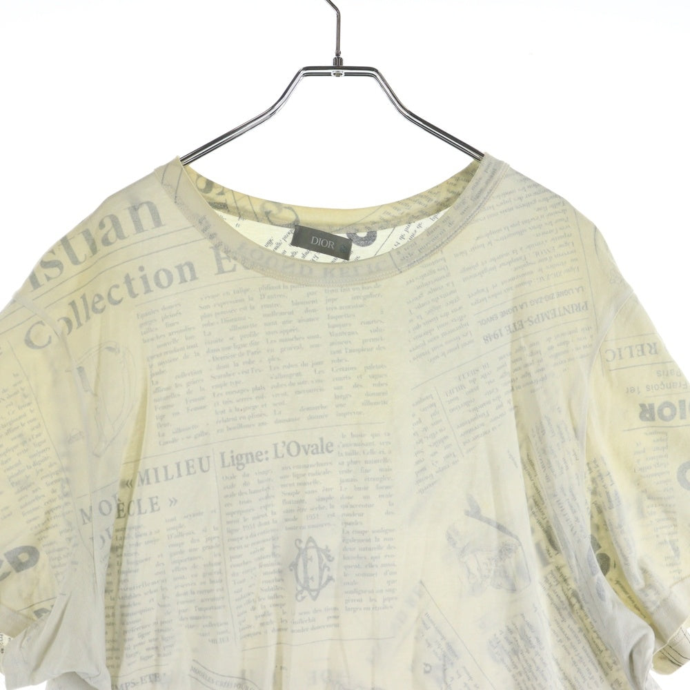 Dior HOMME(ディオールオム) 20SS × DANIEL ARSHAM T-SHIRT 023J600C0589 ダニエルアーシャム 総柄プリントクルーネック半袖Tシャツカットソー ホワイト