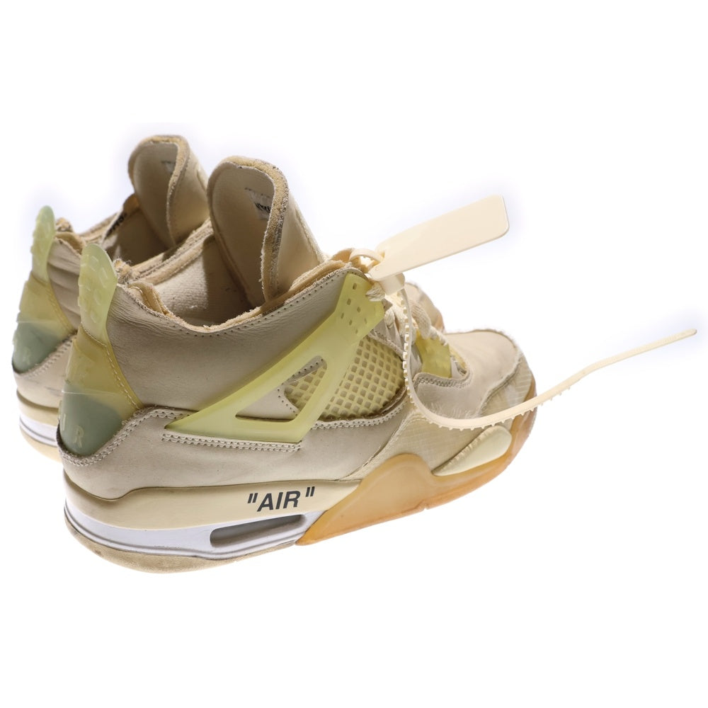 NIKE(ナイキ) ×OFF-WHITE WMNS AIR JORDAN 4 SP SAIL CV9388-100 オフホワイト ウィメンズ エアジョーダン4 SP ハイカットスニーカー シューズ US9.5/26.5cm レディース
