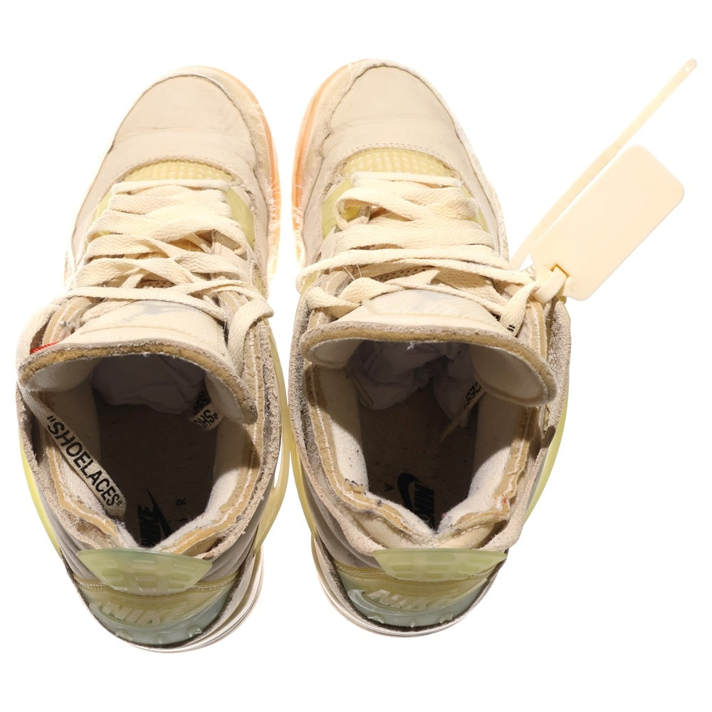 NIKE(ナイキ) ×OFF-WHITE WMNS AIR JORDAN 4 SP SAIL CV9388-100 オフホワイト ウィメンズ エアジョーダン4 SP ハイカットスニーカー シューズ US9.5/26.5cm レディース