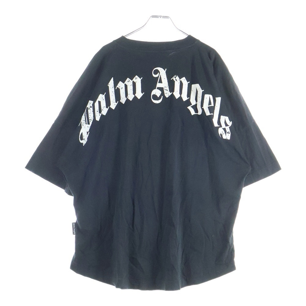 Palm Angels(パームエンジェルス) curved-logo T-shirt カーブドロゴプリント半袖カットソー Tシャツ ブラック PMAA002S25JER001