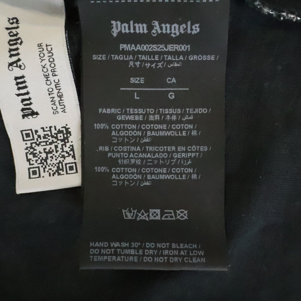 Palm Angels(パームエンジェルス) curved-logo T-shirt カーブドロゴプリント半袖カットソー Tシャツ ブラック PMAA002S25JER001