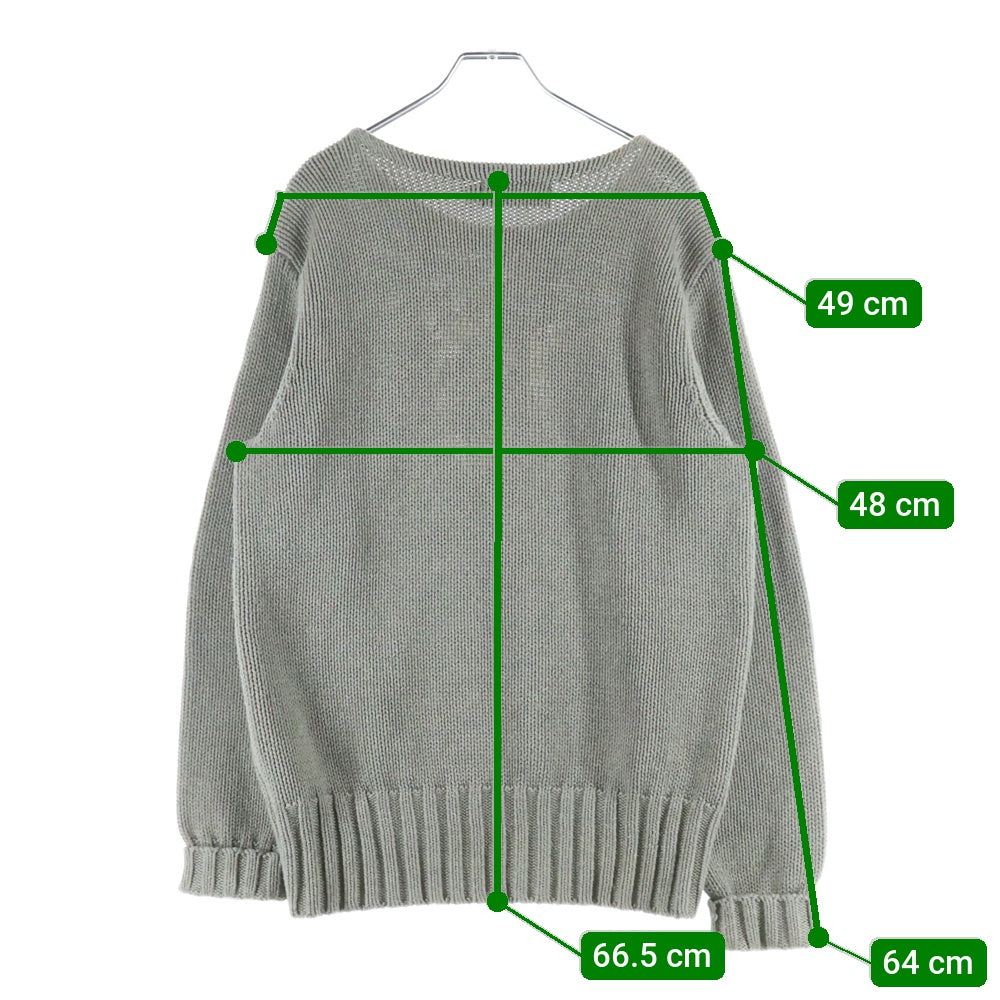 POLO RALPH LAUREN(ポロラルフローレン) COTTON SWEATER コットンロゴセーター ニット グレー