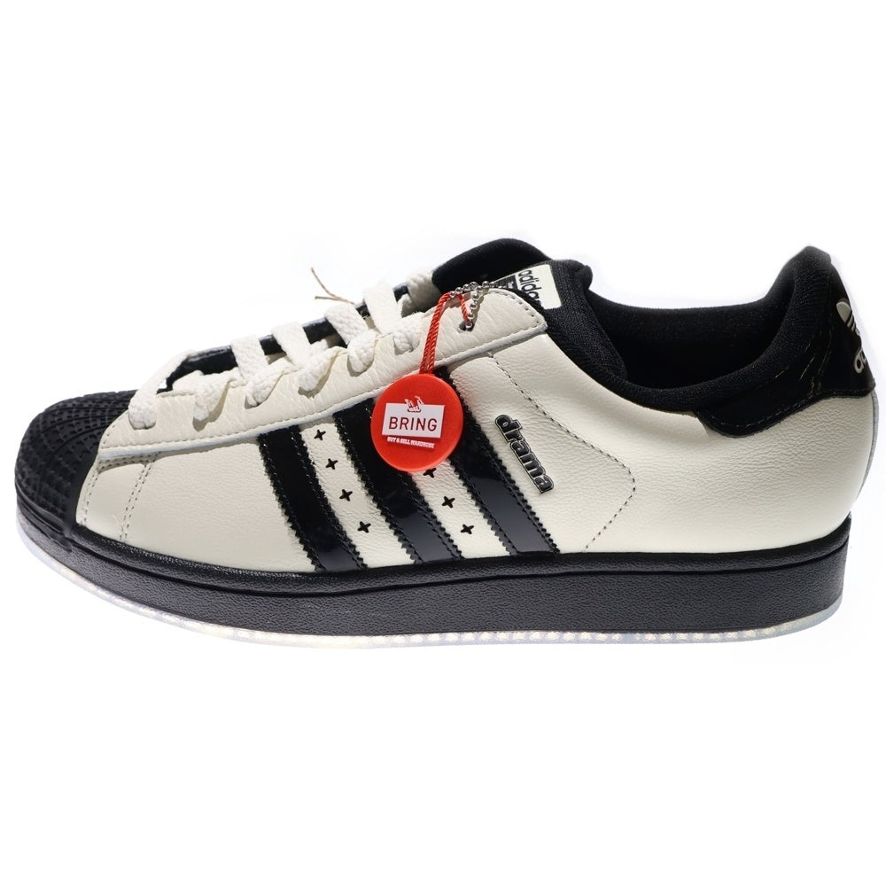 adidas(アディダス) ×Drama Call Originals Superstar 2 Low Cut Sneakers JP8383 ×ドラマコール スーパースター2 ローカットスニーカー US10/28cm ブラック/ホワイト