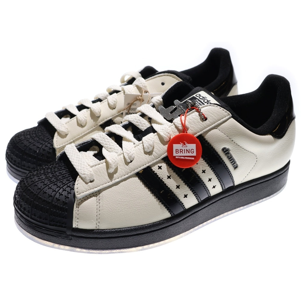 adidas(アディダス) ×Drama Call Originals Superstar 2 Low Cut Sneakers JP8383 ×ドラマコール スーパースター2 ローカットスニーカー US10/28cm ブラック/ホワイト