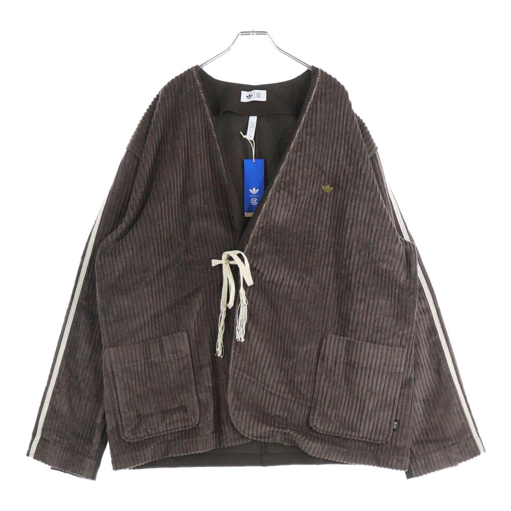 adidas(アディダス) ×CLOT by Edison Chen Sports Jacket JM2827 ×クロット エディソン チャン コーデュロイ スポーツジャケット ブラウン