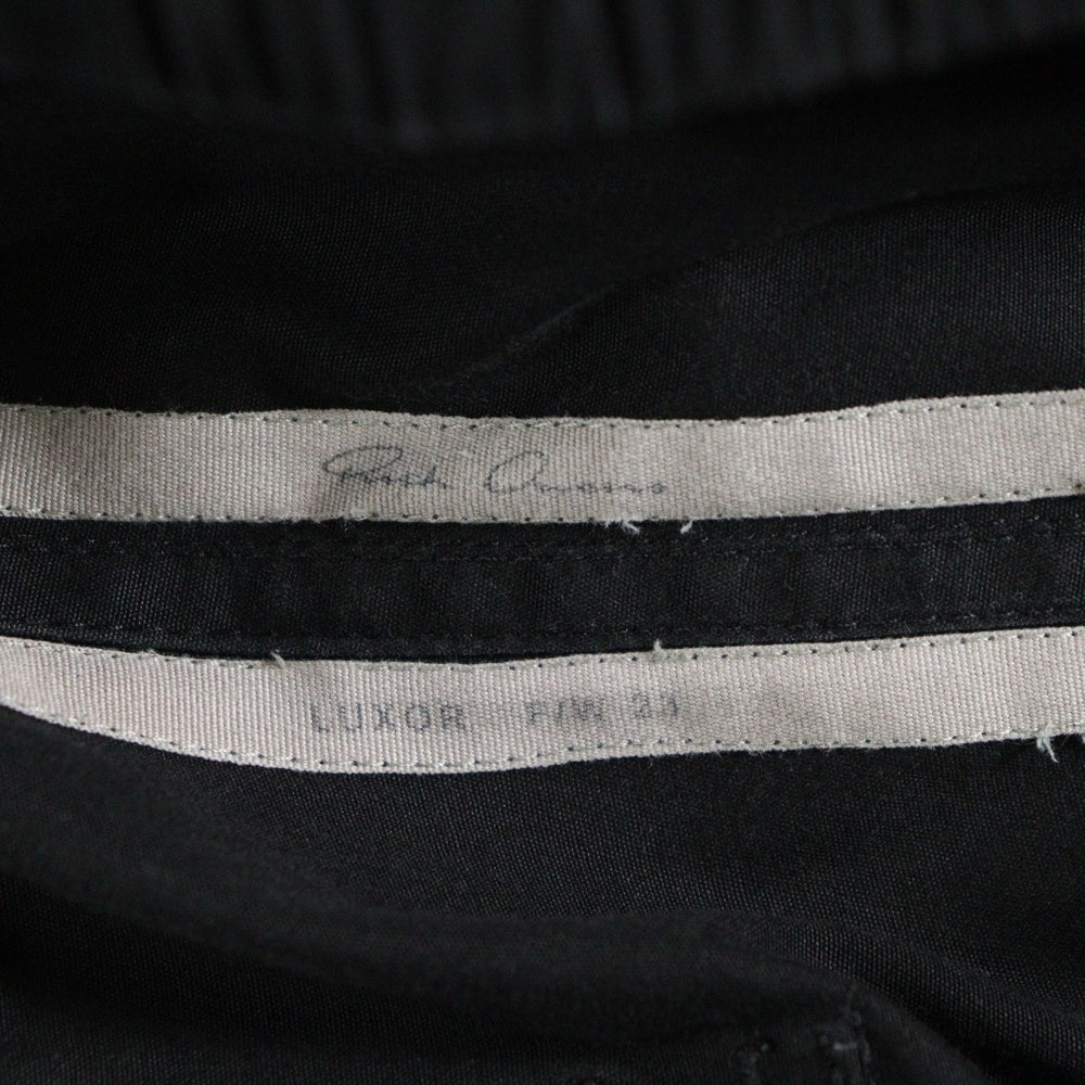 Rick Owens(リックオウエンス) 23AW BAUHAUS CARGO PANTS RU02C7377-TE バウハウス カーゴパンツ ドローコード ジップポケット ブラック