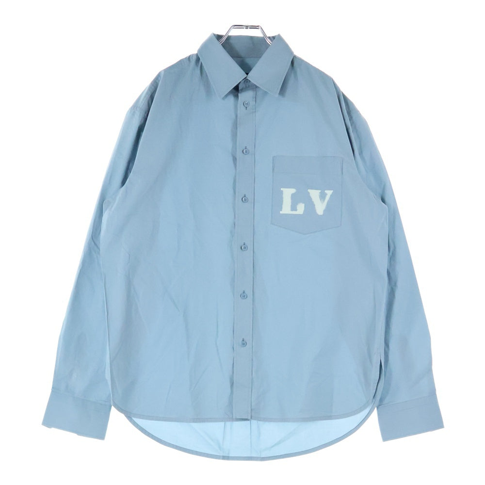 LOUIS VUITTON(ルイヴィトン) 23SS LV プレースドグラフィック長袖シャツ RM231 UD7 HOS75W ライトブルー