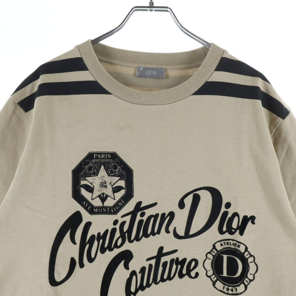 DIOR(ディオール) 24SS ロゴクチュール リラックスフィット半袖Tシャツ 483J636B0554 ベージュ