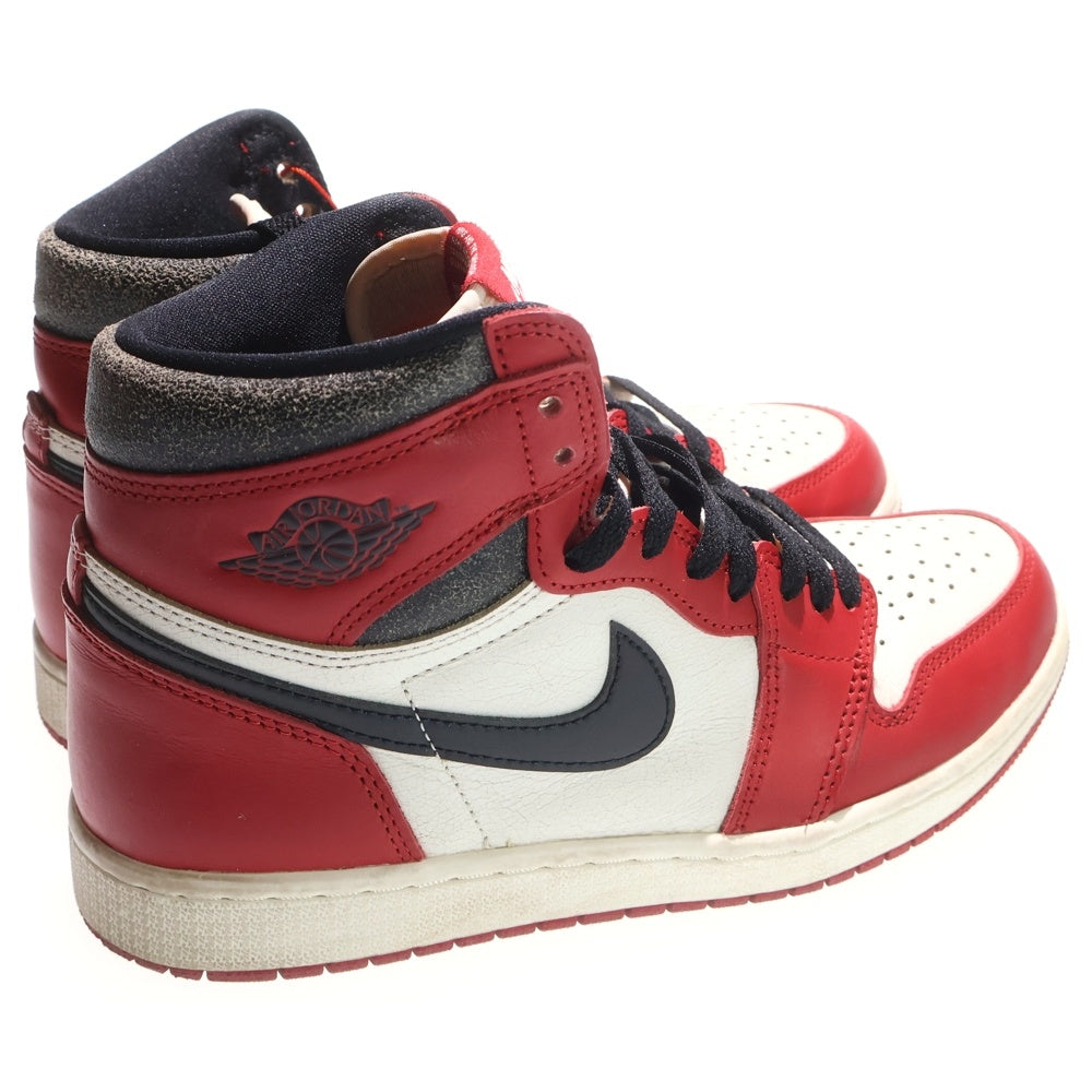 NIKE(ナイキ) AIR JORDAN 1 HIGH OG DZ5485-612 エアジョーダン1 ハイ OG ロスト&ファウンド シカゴ ハイカットスニーカー シューズ ホワイト/レッド US8.5/26.5cm