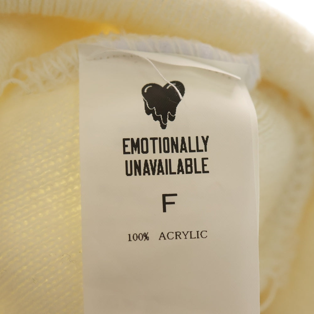 Emotionally Unavailable(エモーショナリー アンアヴェイラブル) ×COIN PARKING DELIVERY CPD BEANIE EU-YS1-0000-C14 ×コインパーキング ハートロゴ CPDビーニー ニット帽 帽子 ホワイト