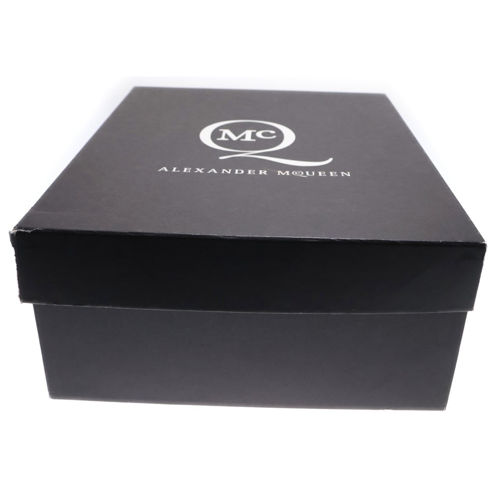 Alexander McQueen(アレキサンダーマックイーン) SHEER BLOCK ZIP BACK BABY CALF/MESH レザーハイヒールブーツ パンプス ブラック レディース