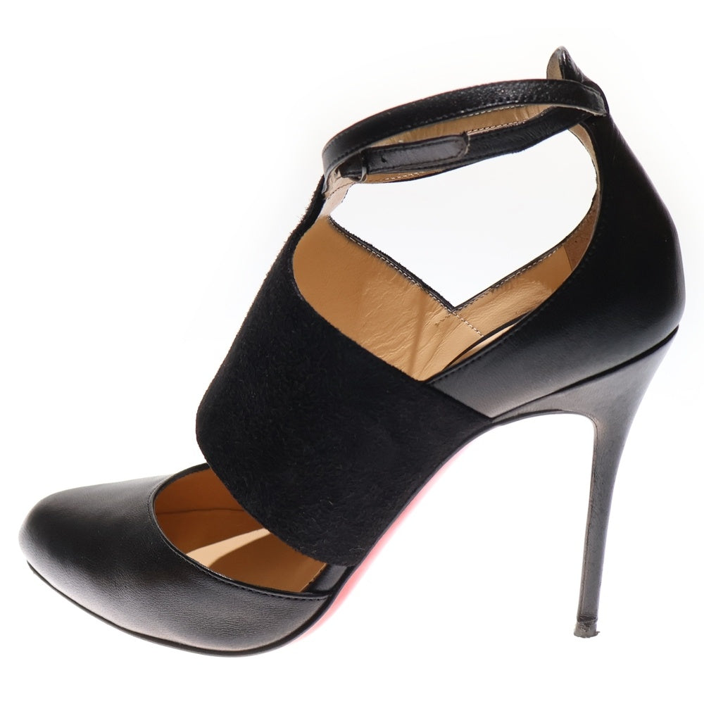 CHRISTIAN LOUBOUTIN(クリスチャンルブタン) TROTTER 100 NAPPA/VEAU VELOURS ベロア ハイヒール パンプス レディース ブラック
