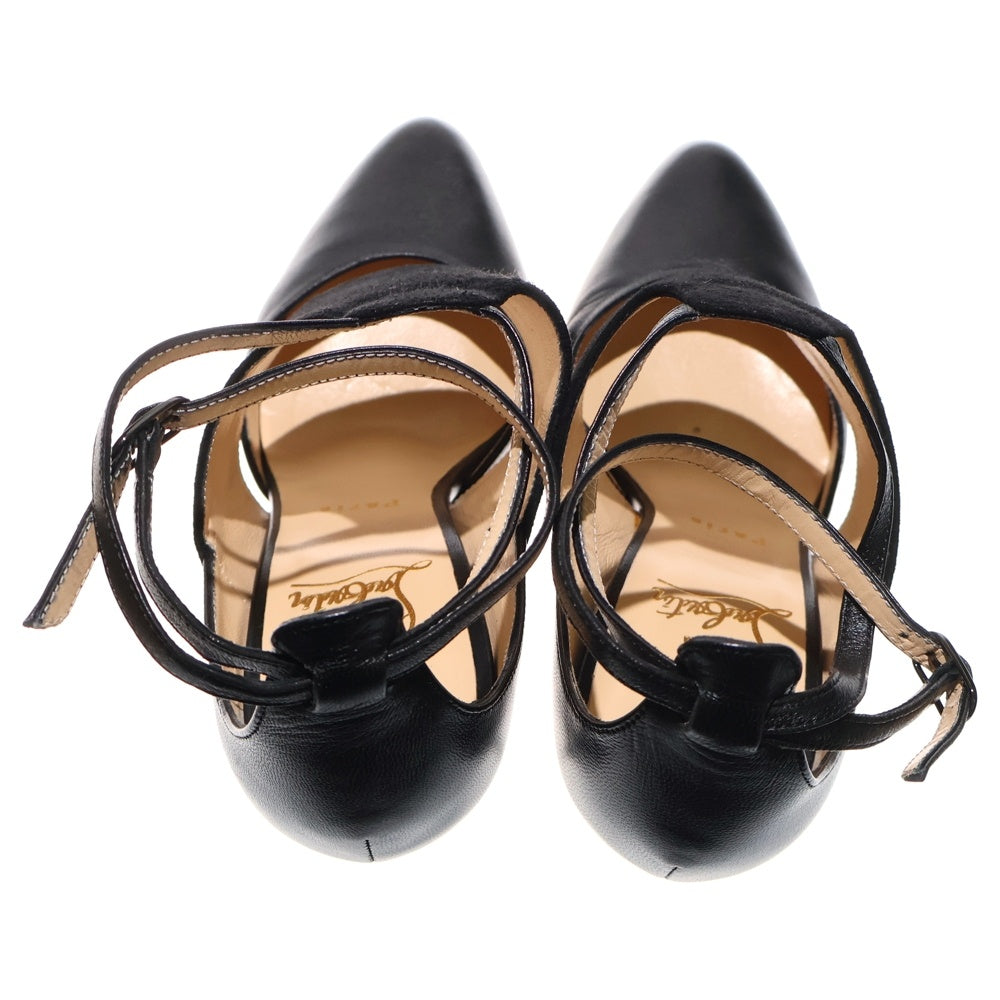 CHRISTIAN LOUBOUTIN(クリスチャンルブタン) TROTTER 100 NAPPA/VEAU VELOURS ベロア ハイヒール パンプス レディース ブラック
