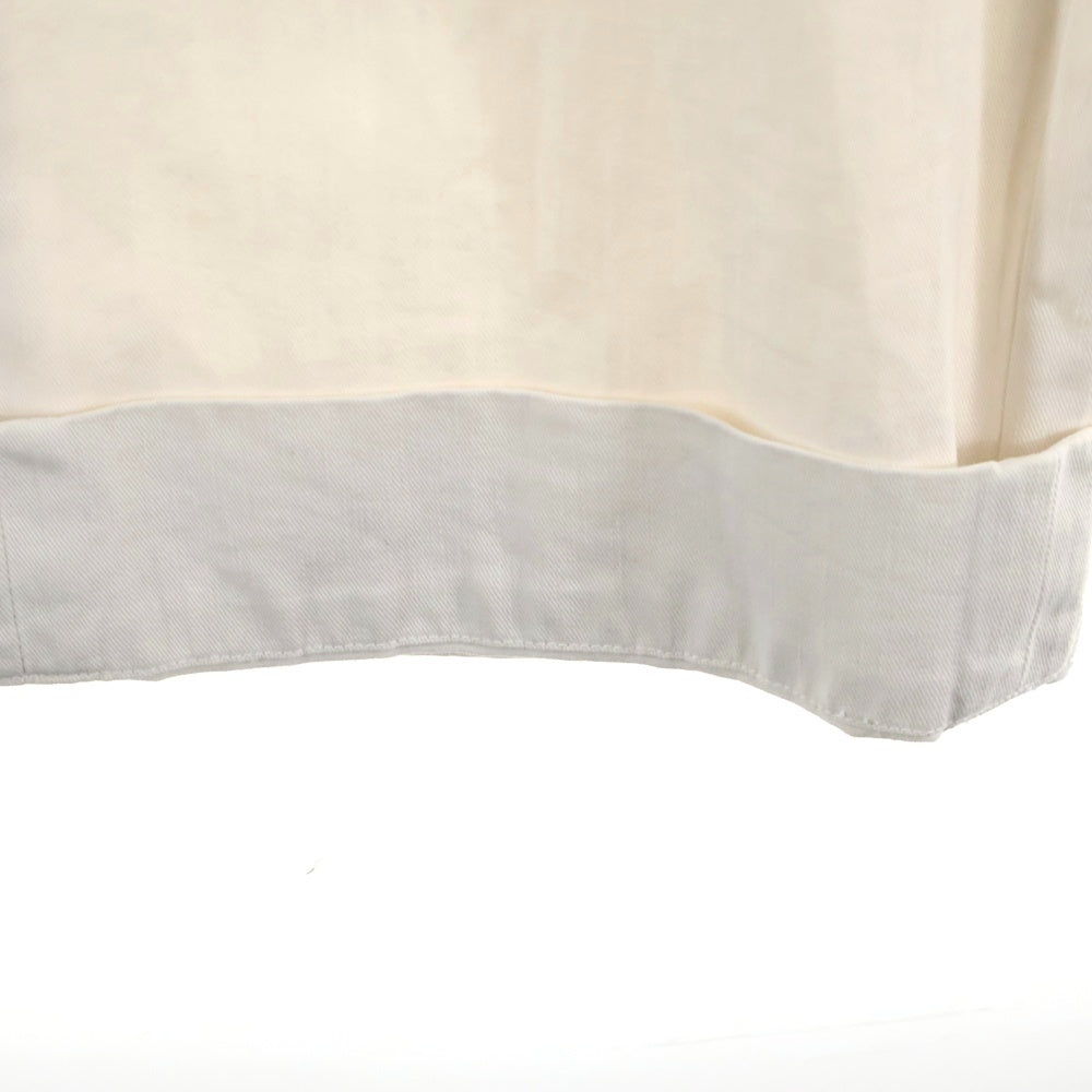 45RPM(フォーティーファイブアールピーエム) バックワンポイントロゴ刺繍 コットンワイドパンツ レディース ホワイト 502 6048