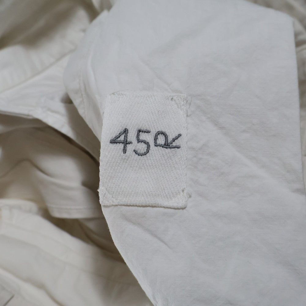 45RPM(フォーティーファイブアールピーエム) バックワンポイントロゴ刺繍 コットンワイドパンツ レディース ホワイト 502 6048