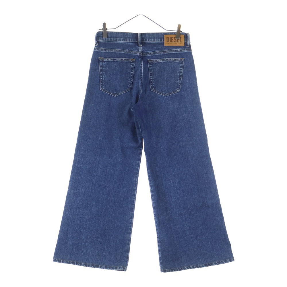 DIESEL(ディーゼル) 1978 D-AKEMI-J Cotton Blend Wide-Leg Jeans A02106 ウォッシュド加工 ワイドデニムパンツ ジーンズ レディース インディゴ