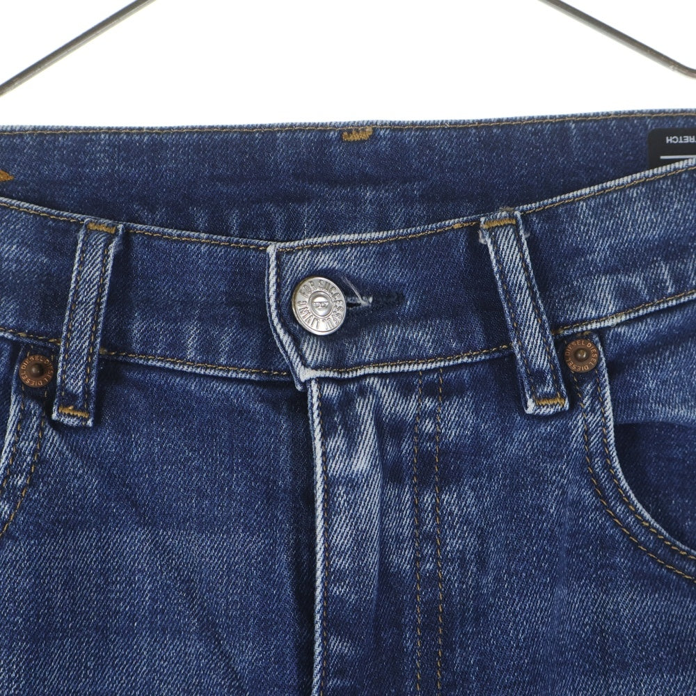 DIESEL(ディーゼル) 1978 D-AKEMI-J Cotton Blend Wide-Leg Jeans A02106 ウォッシュド加工 ワイドデニムパンツ ジーンズ レディース インディゴ