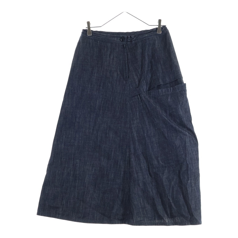 Y's(ワイズ) Denim Long Skirt YW-S06-006 デニム地 フレア ロングスカート インディゴ レディース