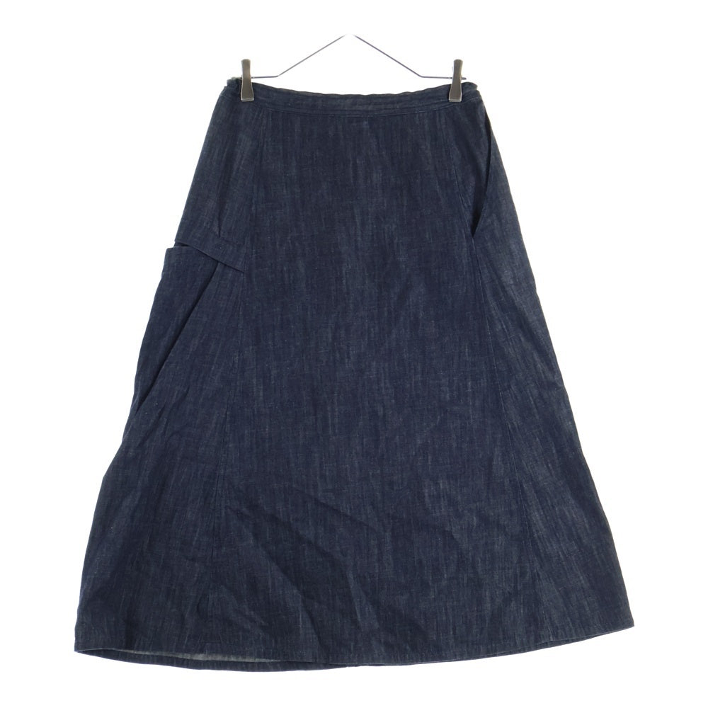 Y's(ワイズ) Denim Long Skirt YW-S06-006 デニム地 フレア ロングスカート インディゴ レディース