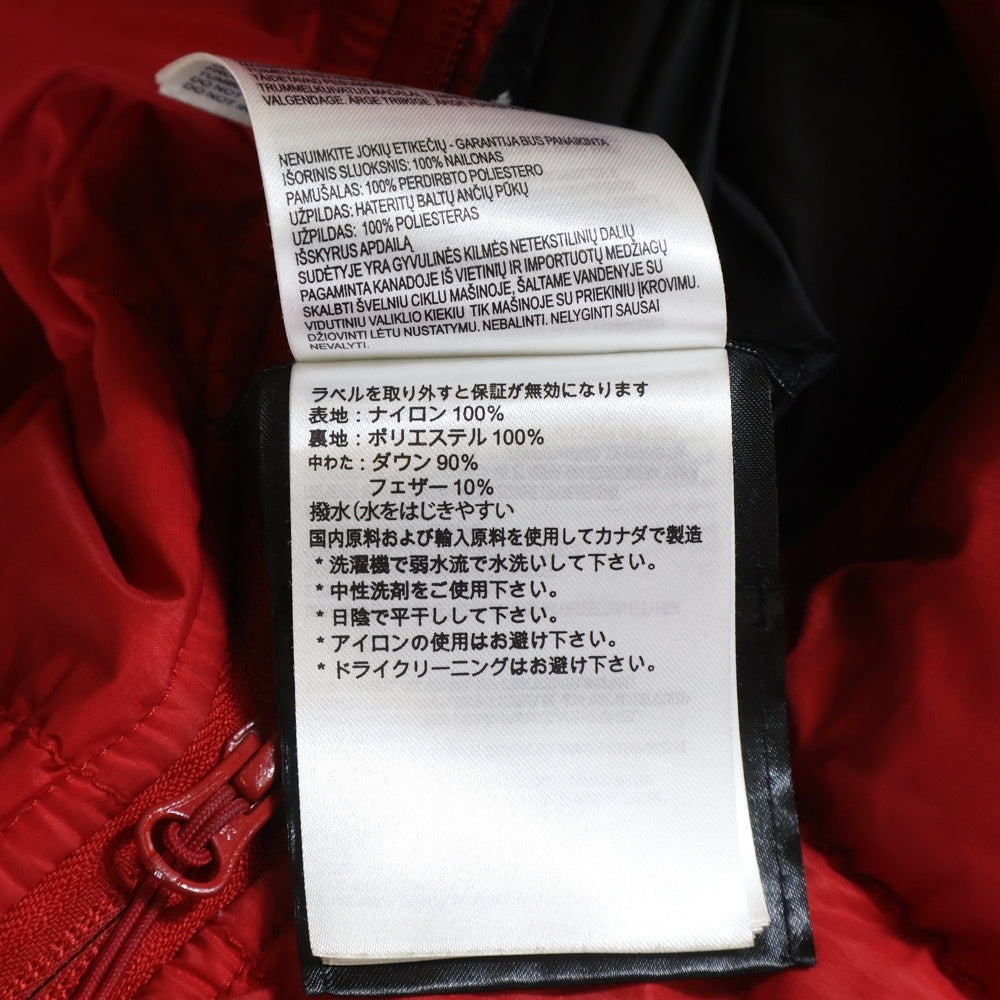 CANADA GOOSE(カナダグース) BROOKVALE JACKET 5500M 袖ロゴワッペン刺繍 ジップアップダウンジャケット レッド