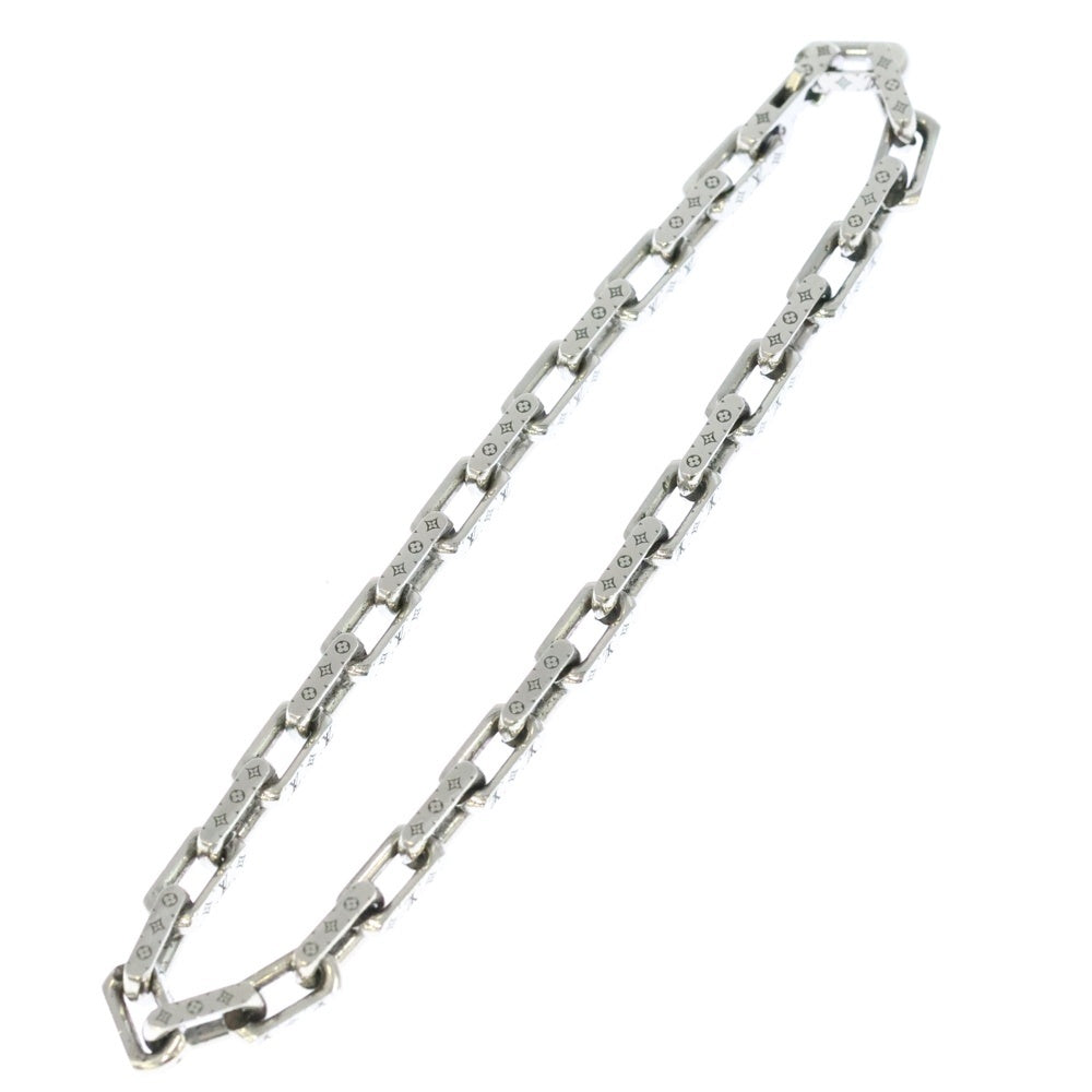 LOUIS VUITTON(ルイヴィトン) コリエ チェーン モノグラム ネックレス シルバー M00307 レディース