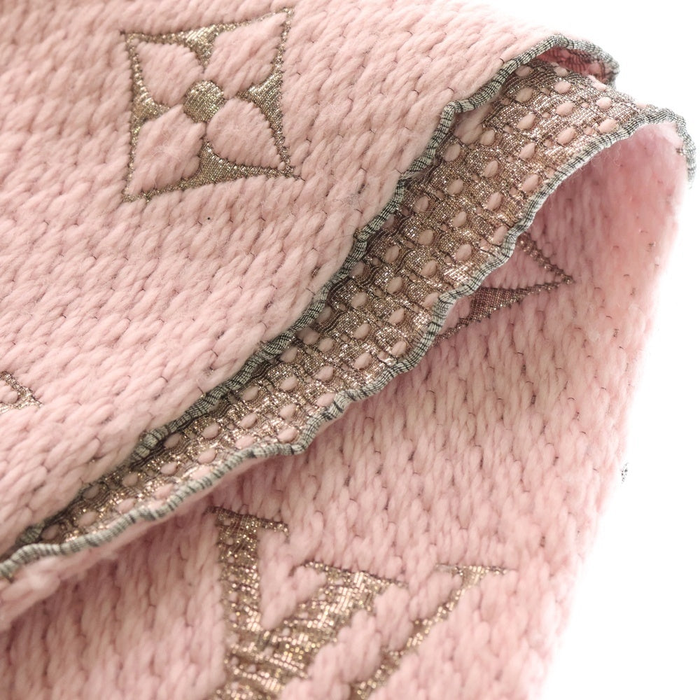 LOUIS VUITTON(ルイヴィトン) モノグラム エシャルプ ロゴマニア シャイン マフラー M70466 ピンク レディース