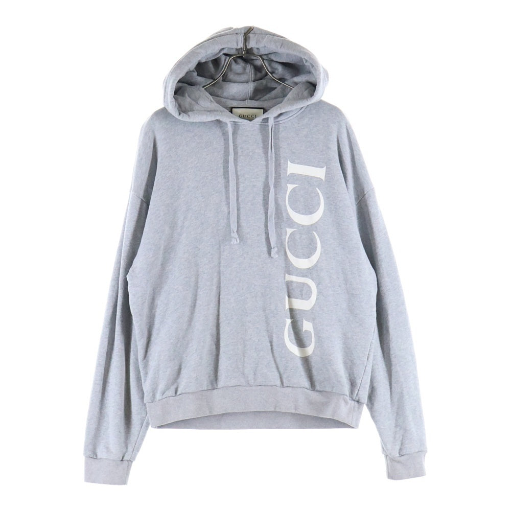 GUCCI グッチ 20SS ロゴプリント プルオーバースウェットパーカー フーディ グレー 604974 XJB1D GUCCI(グッチ) 20SS ロゴプリント プルオーバースウェットパーカー